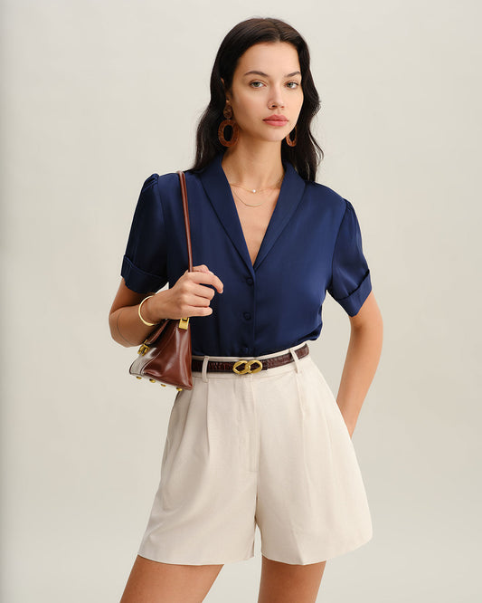 Noelle™ | Satinsblus för en Självsäker Look