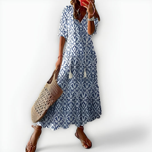 Lilly™ | Flödande Boho-Klänning som Gör Sommarkvällar Magiska
