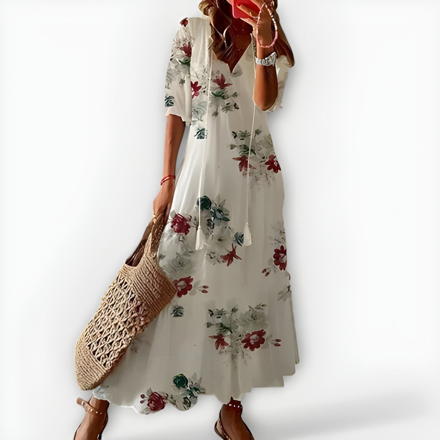 Lilly™ | Flödande Boho-Klänning som Gör Sommarkvällar Magiska