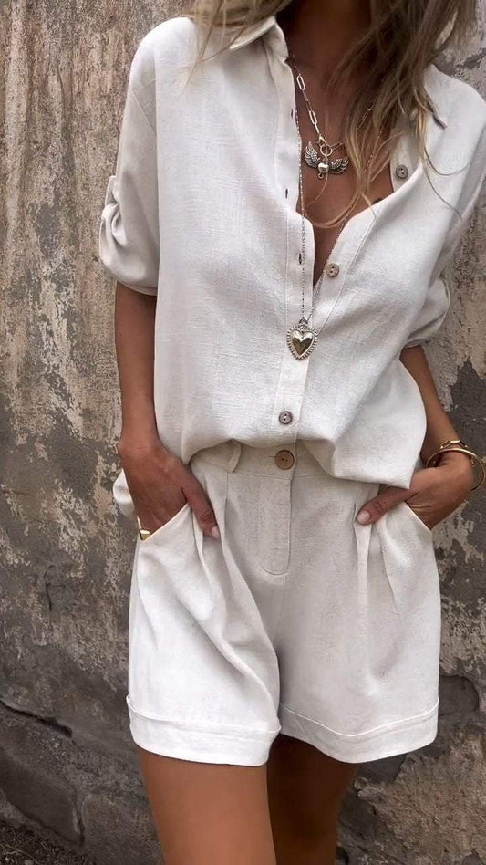 Ella™ | Somrigt Tvådelat Set med Tidlös Look