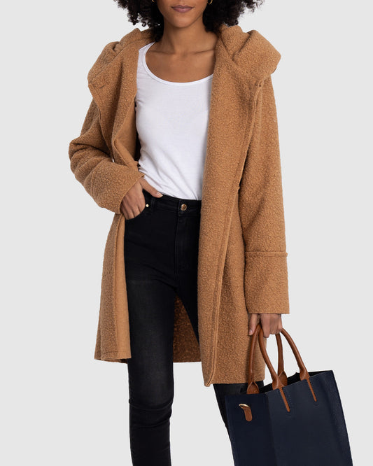 Agneta™ | Oversized Bouclé Vinterkappa